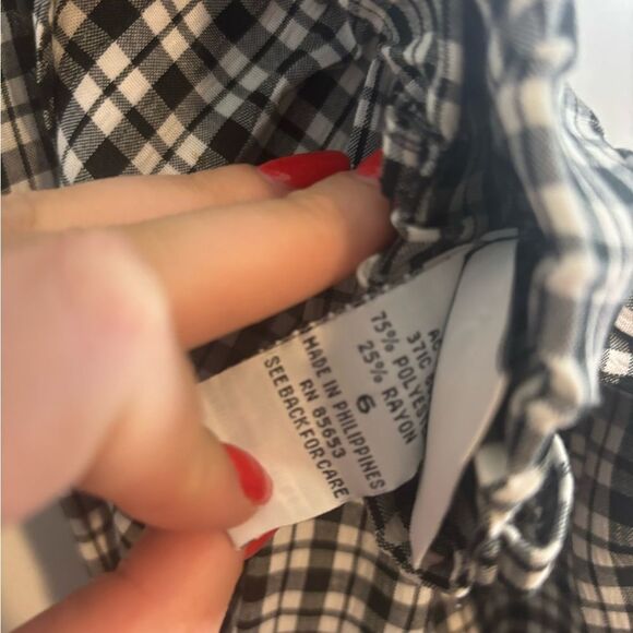 Koret Black and White Plaid Midi Skirt size 6 EUC vintage - Picture 4 of 4